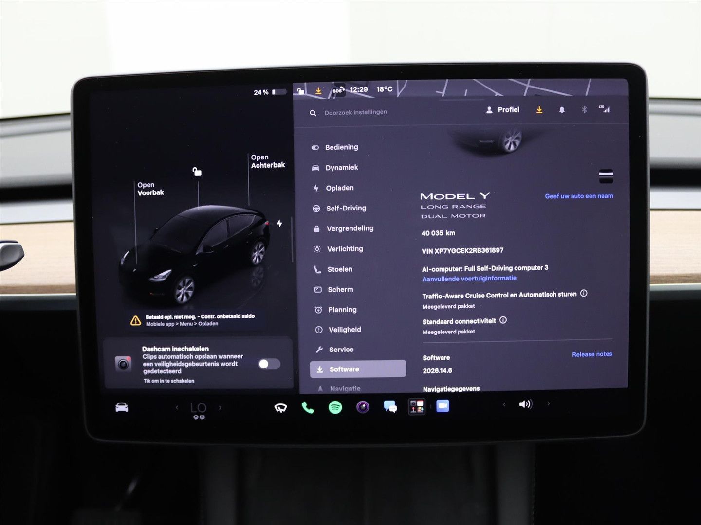Tesla Model Y Long Range AWD 75kWh 351pk 96% SoH [ AMD imagem 2
