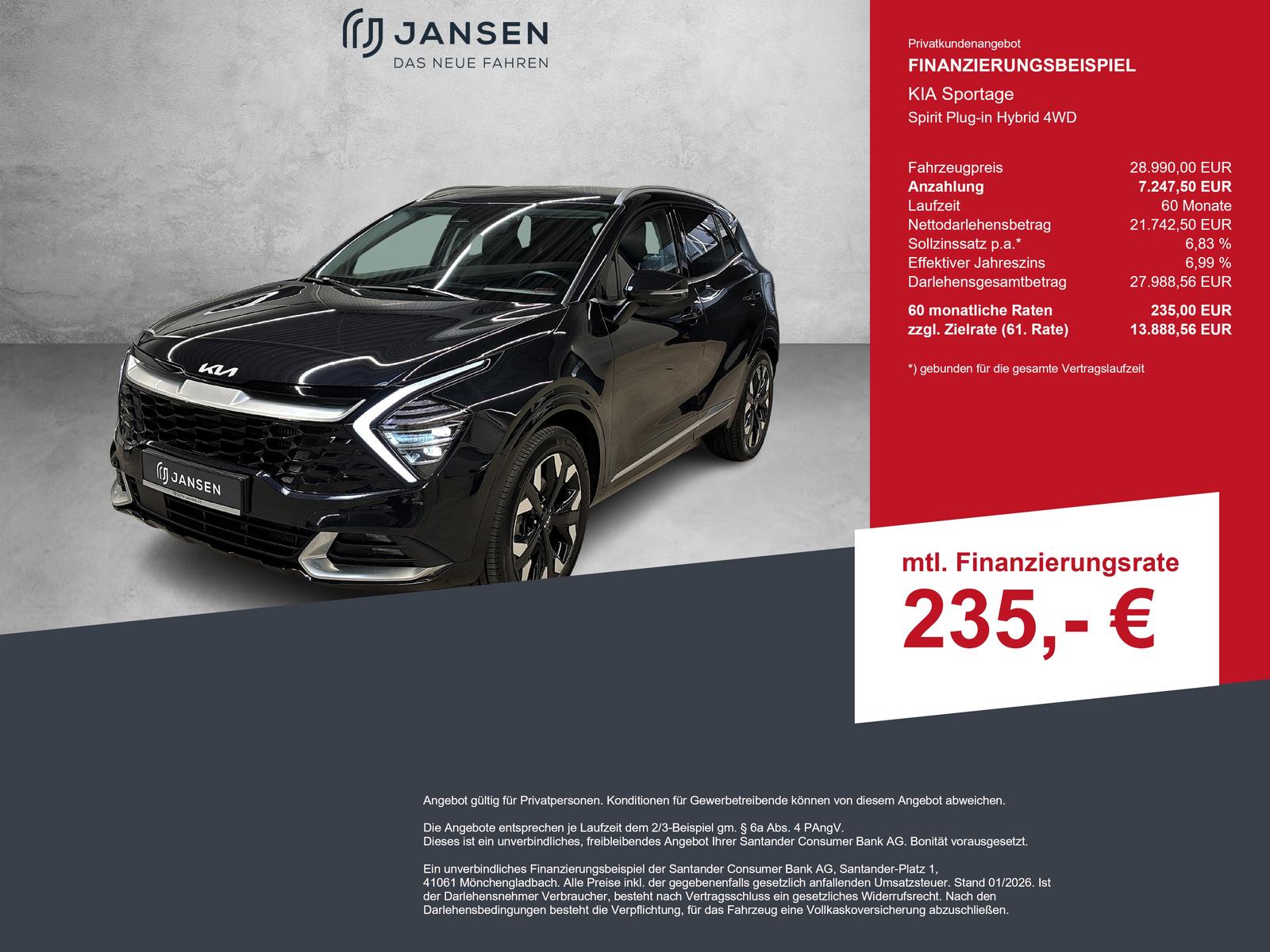 Kia Sportage Spirit Plug-in Hybrid 4WD