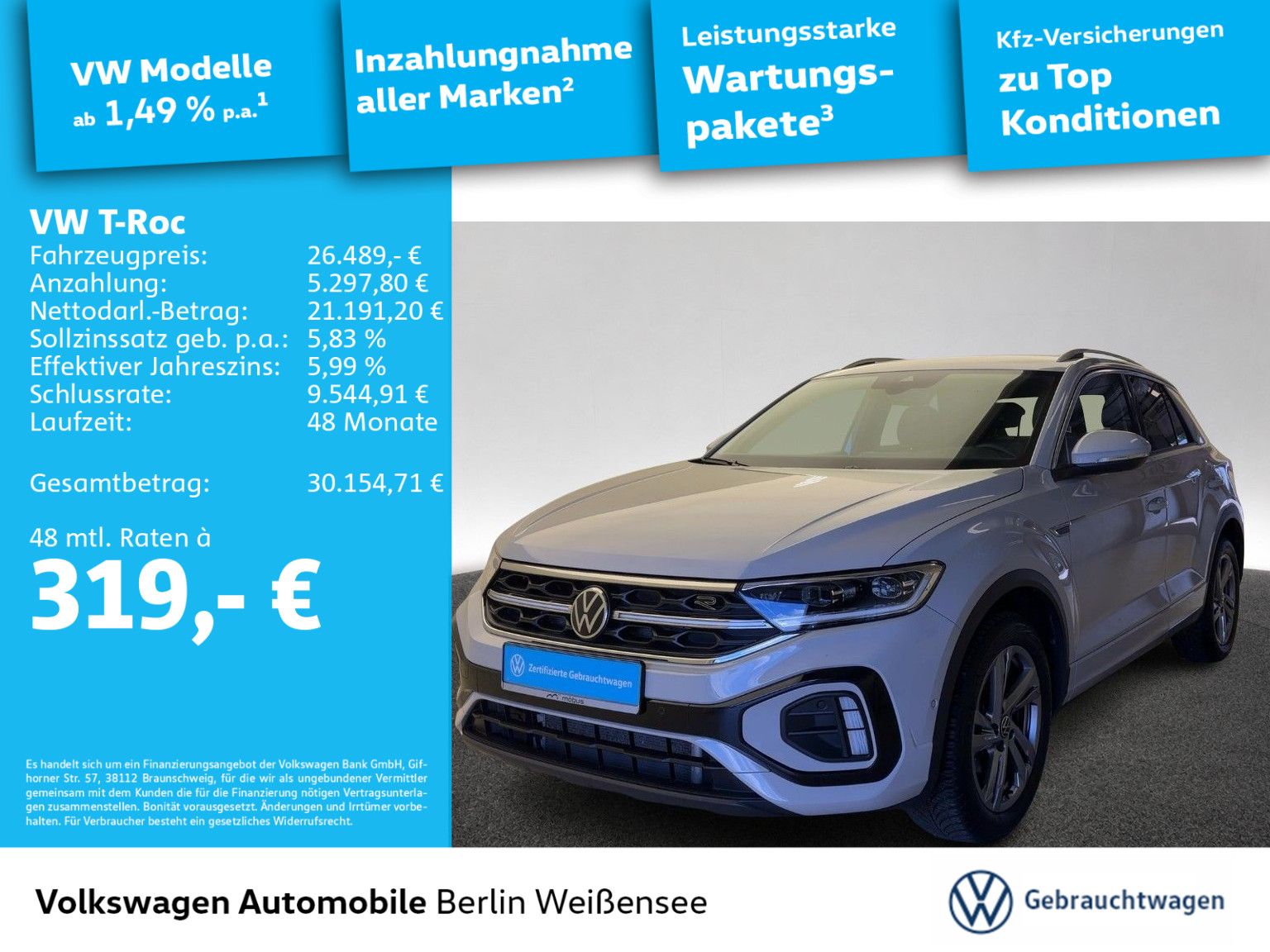 Volkswagen T-Roc 1.5 TSI R-Line DSG*MATRIX*NAV*RFK*ACC*LANE imagem 2