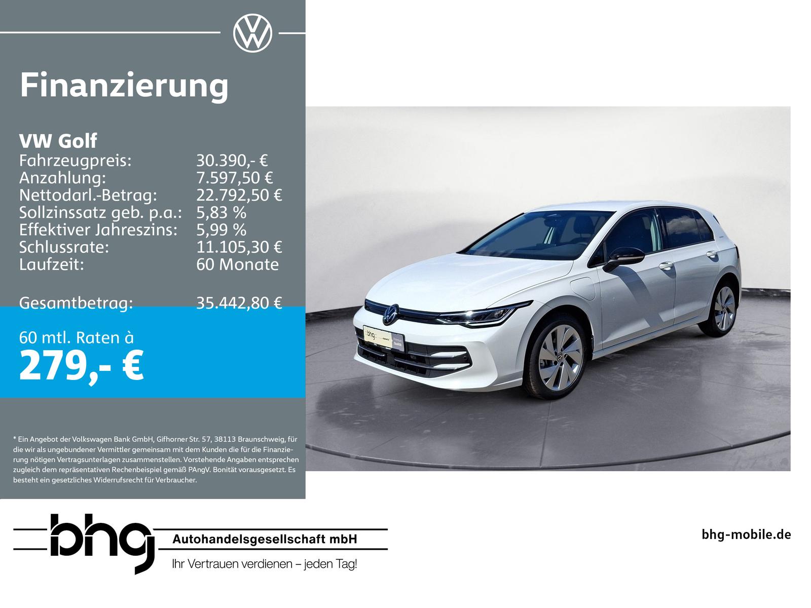 Volkswagen Golf 1.5 eHybrid DSG ENERGY