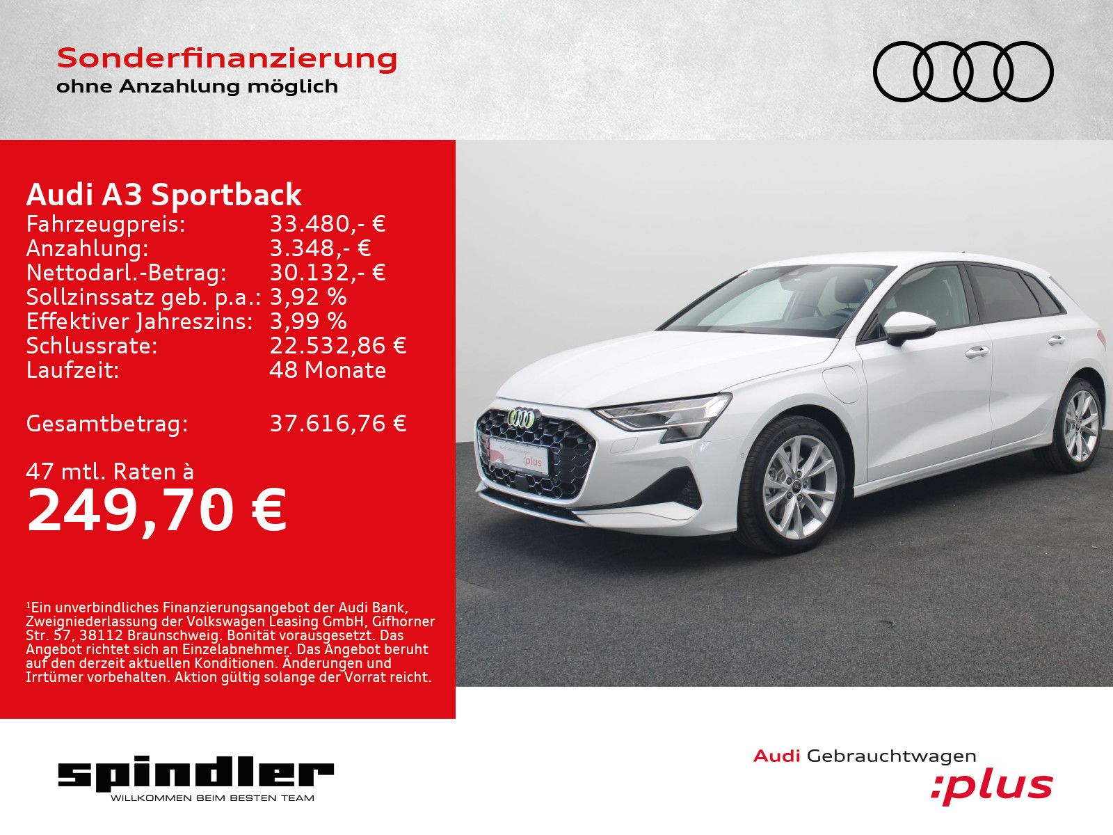 Audi A3 Sportback advanced 40 TFSIe S-tronic / Matrix