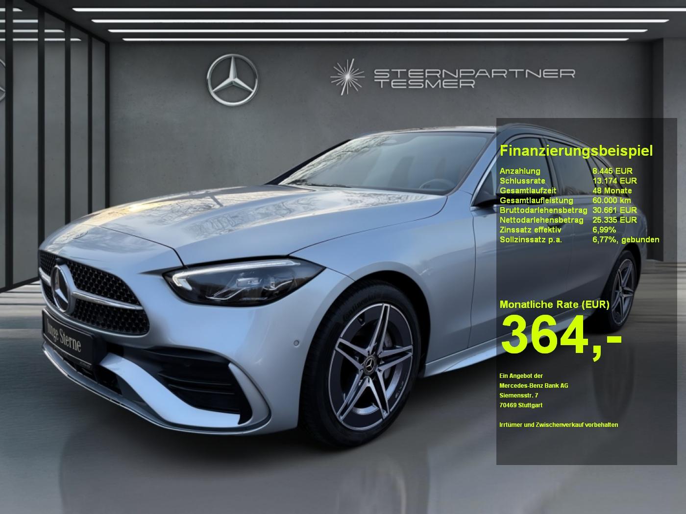 Mercedes-Benz C 220 d T AMG+AMBIENTE+PANO+TOTWINKEL+CARPLAY