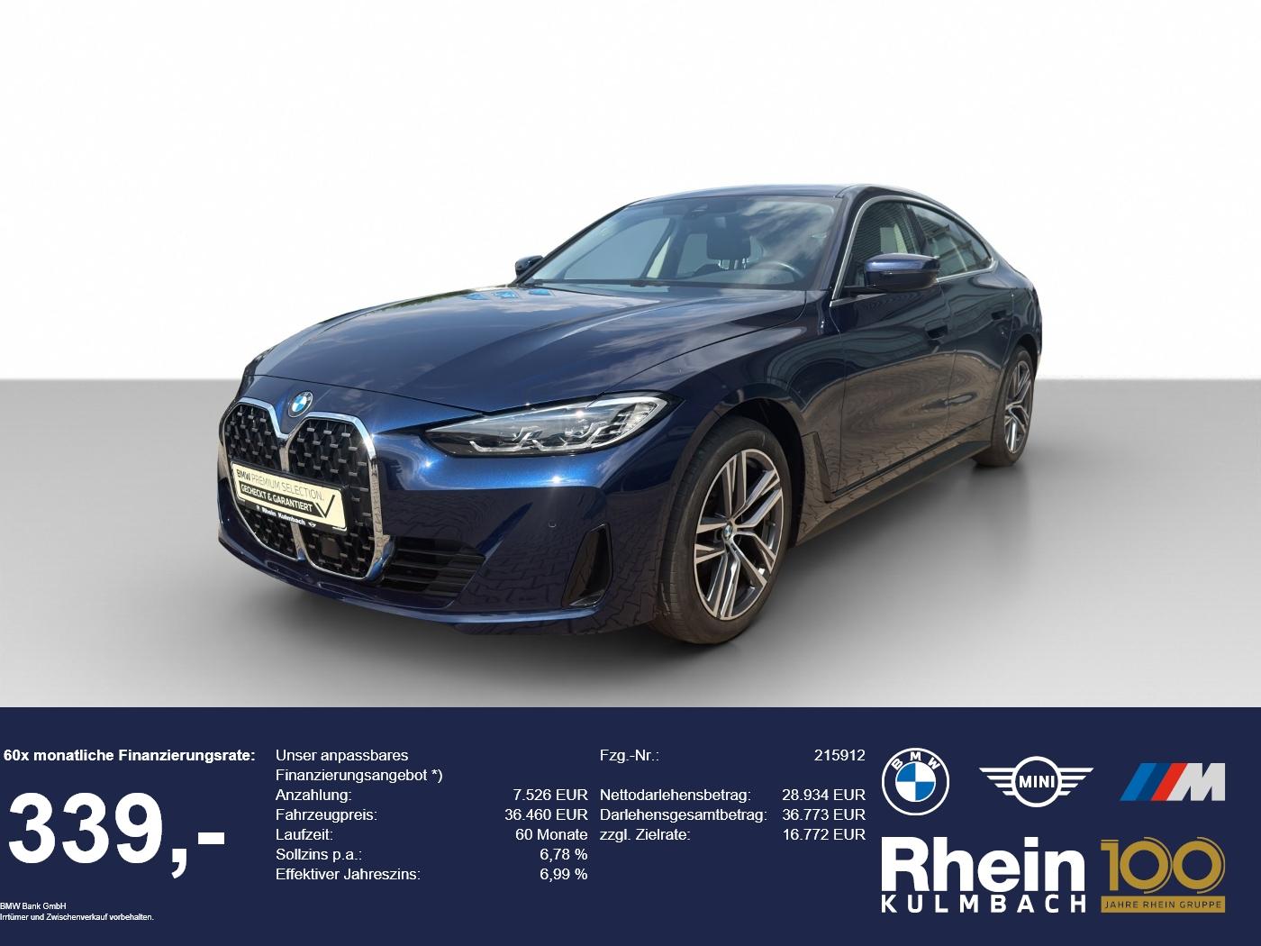BMW 420d xDrive Gran Coupé Navi LED Hifi Park Assist
