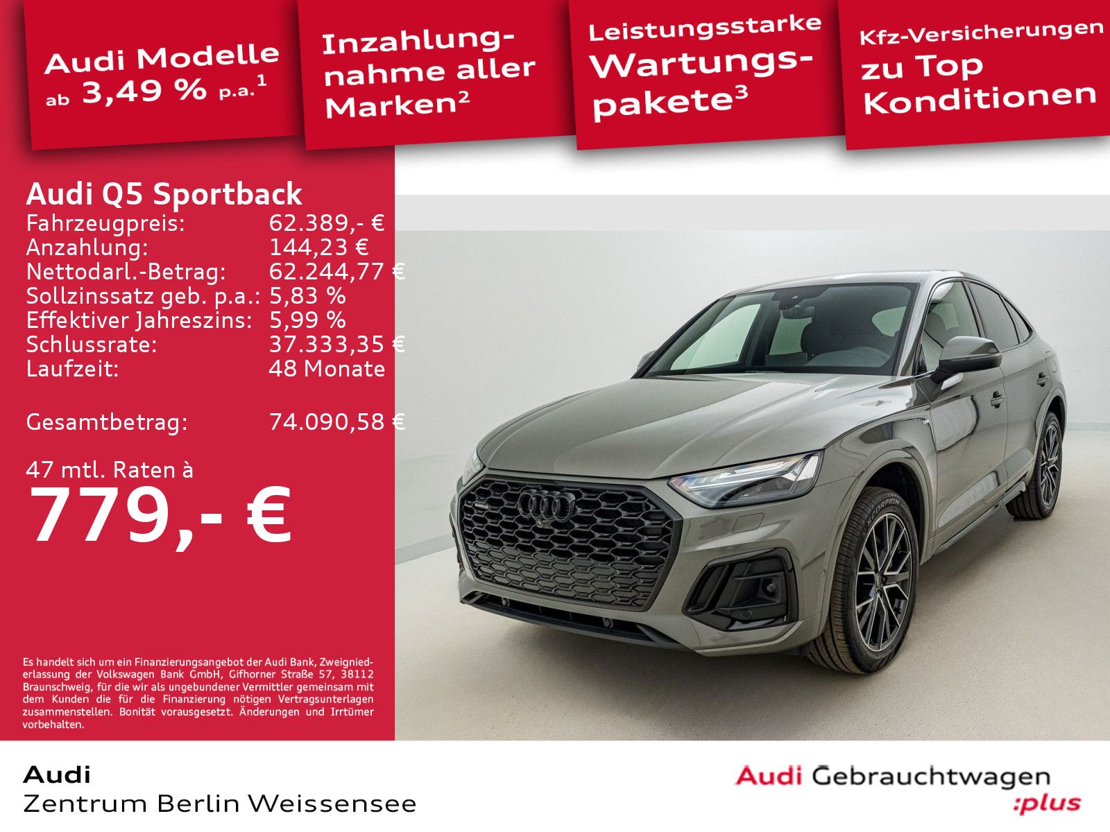 Audi Q5 Sportback 55 TFSI e S-TRO*S-LINE*AHK*B&O*NAVI imagem 2