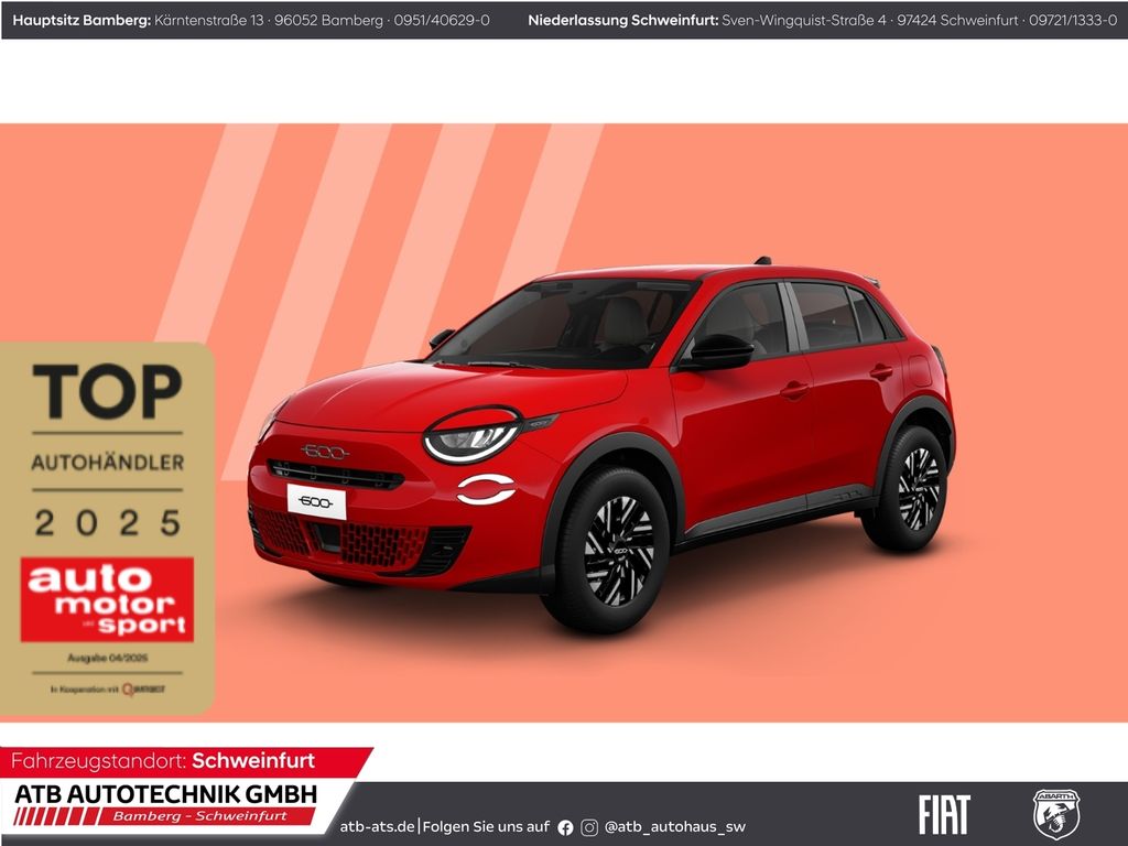 Fiat 600 HYBRID 1.2T DCT 110 PS '' Sonderedition''