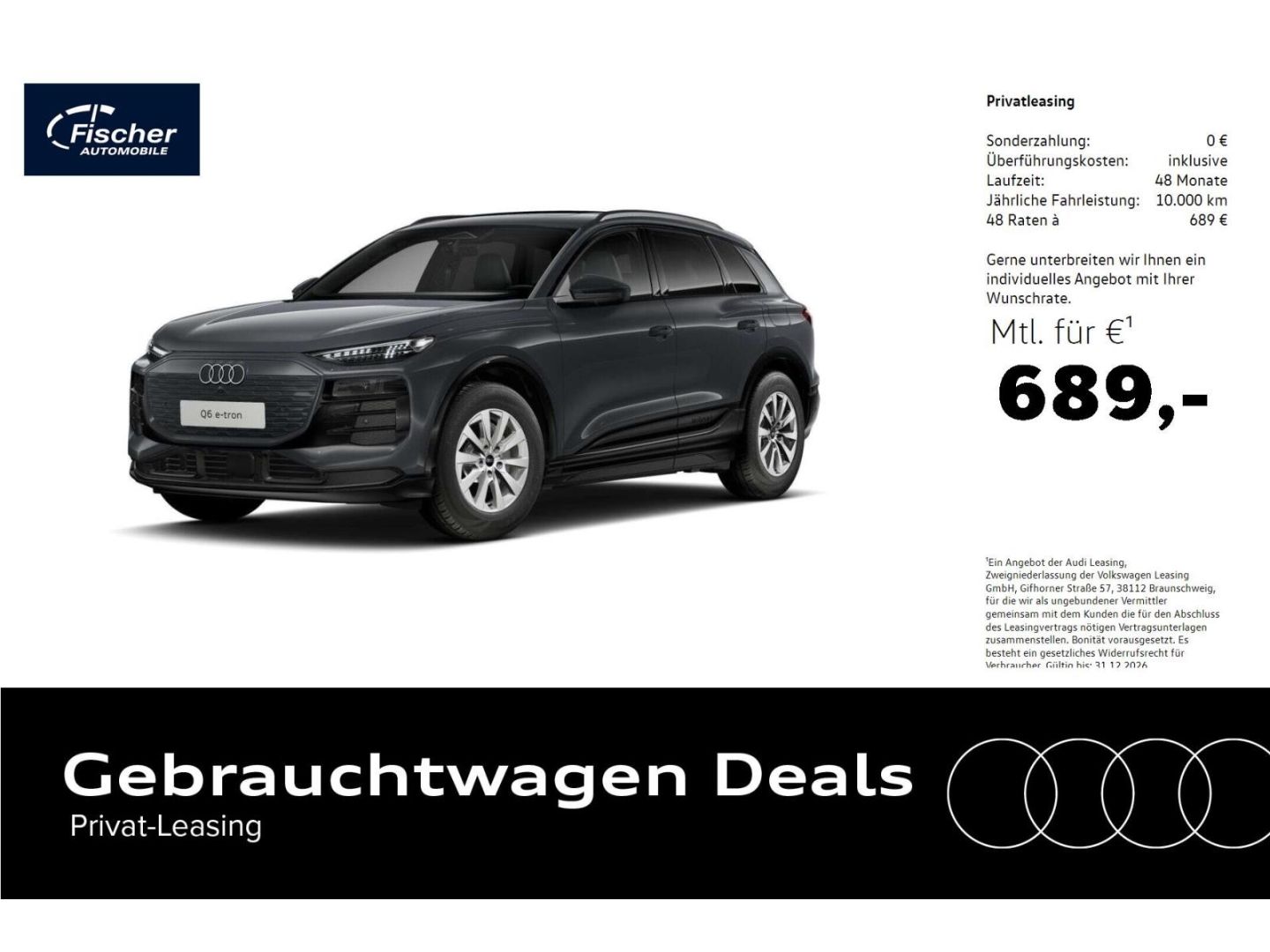 Audi Q6 e-tron SUV Advanced S-Line AHK/HUD/360/P-Dach