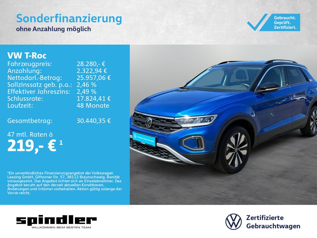 T-Roc Move 1.5 TSI DSG / CarPlay, LED, AHK, RFK