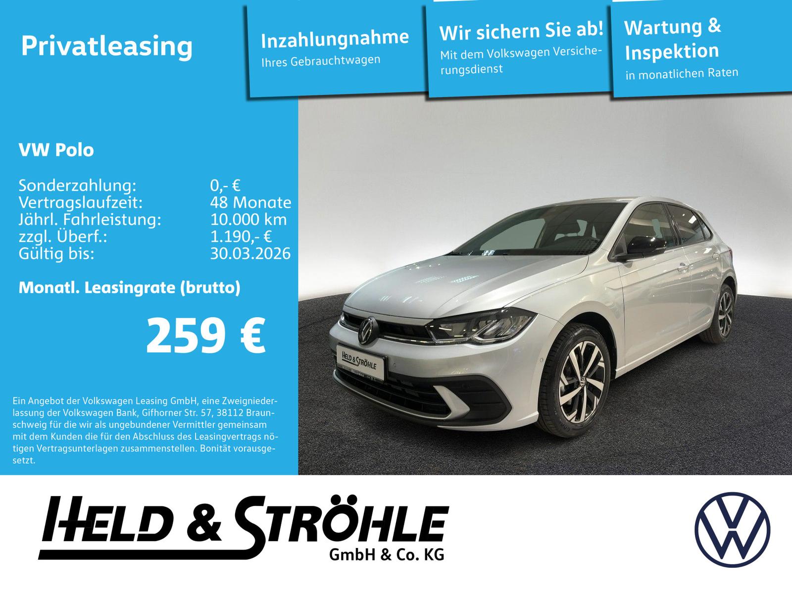 Volkswagen Polo GOAL 1,0l DSG SHZ WKR KURZZULASSUNG