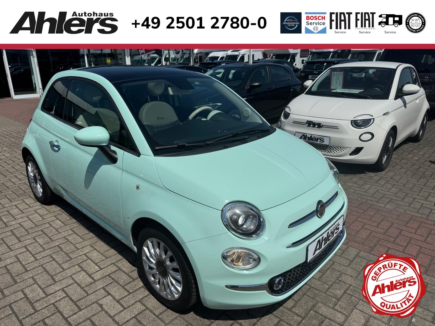 Fiat 500 Lounge+NAVI+ALLWETTER+PANO+KLIMA+PDC+LICHTRE