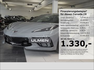 Corvette Leasing Angebot: Corvette C8 Stingray Cabriolet 3LT Frontlift Vollausstatt