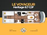 Le Voyageur Heritage 8.7 GJF LUXUS PAKET+2xKLIMA+4xSOLAR+360 - Le Voyageur Wohnwagen & Wohnmobile