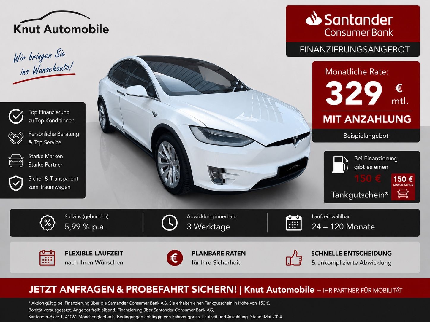 TESLA Model X 75D* 0,00€ *Autopilot*Leder*6 Sitze*CCS*