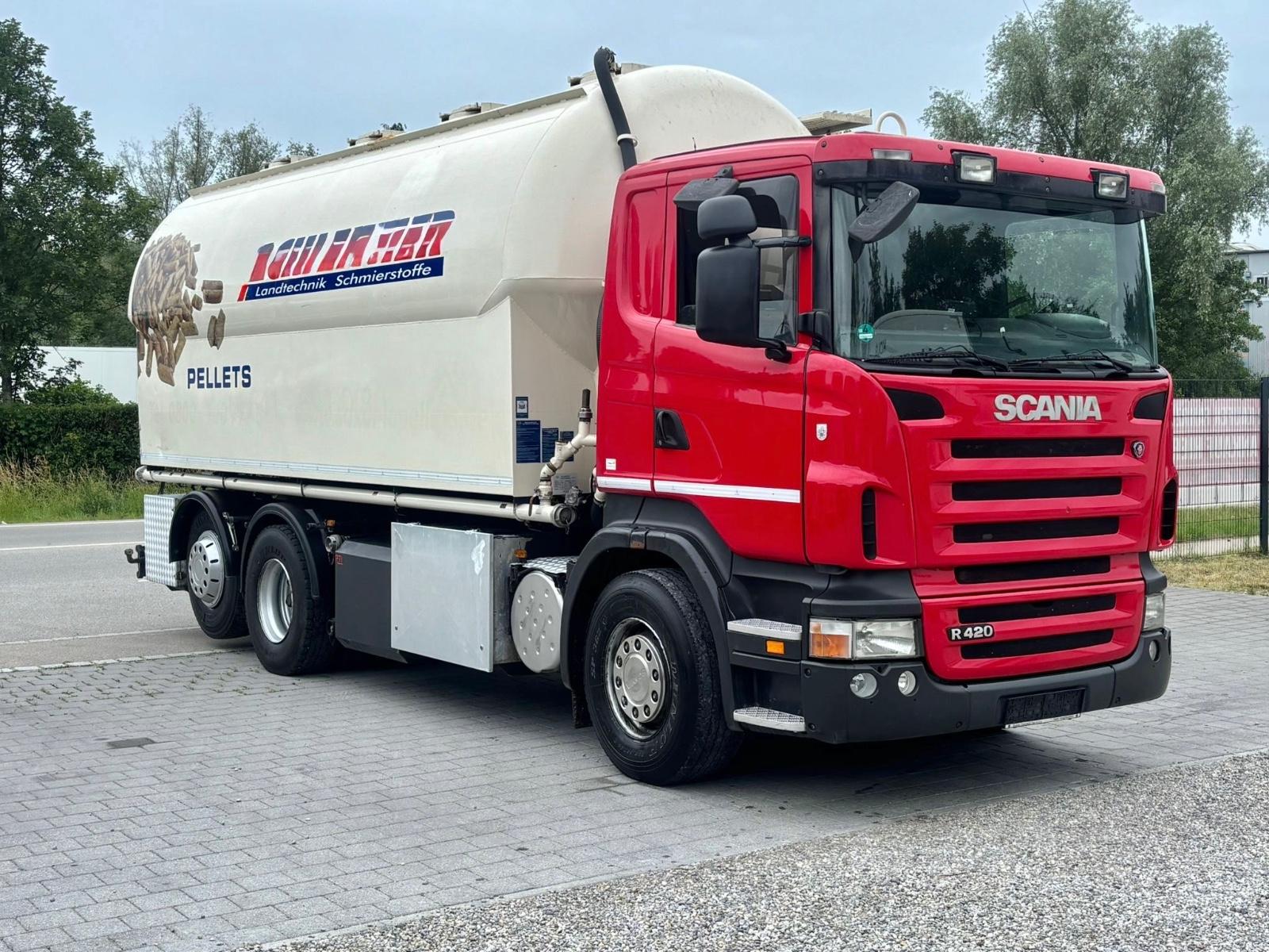 Scania R420*PELLETS*SILO*WAAGE*FELDBINDER*R-KAMERA*30m³