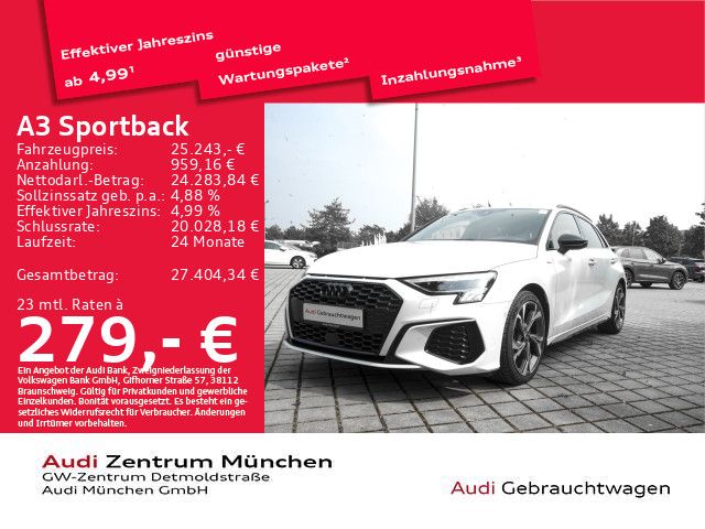 Audi A3 Sportback 35 TFSI S tronic S line Virtual/Nav
