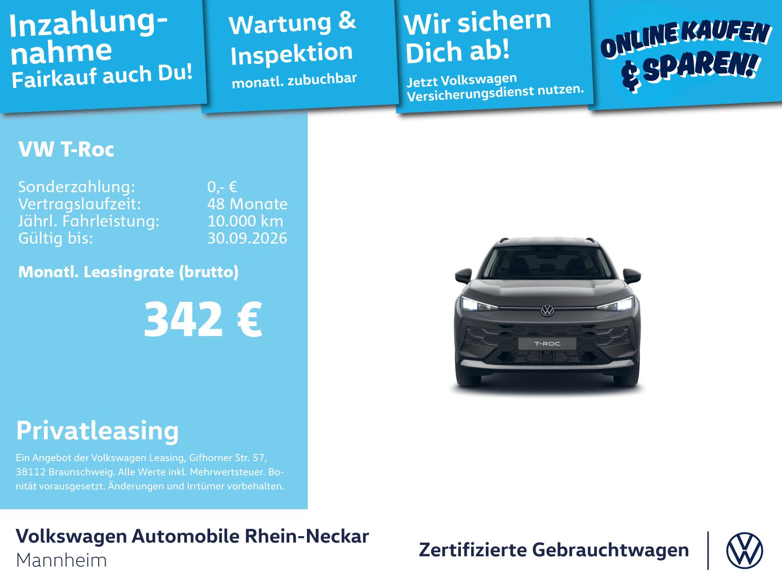 Volkswagen T-Roc 1.5 eTSI Life DSG Navi Kamera LED uvm foto 2