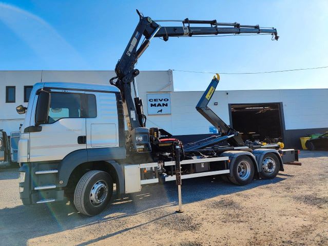 MAN TGS 26.320 Abrollkipper Marrel Kran HIAB 200 C-4