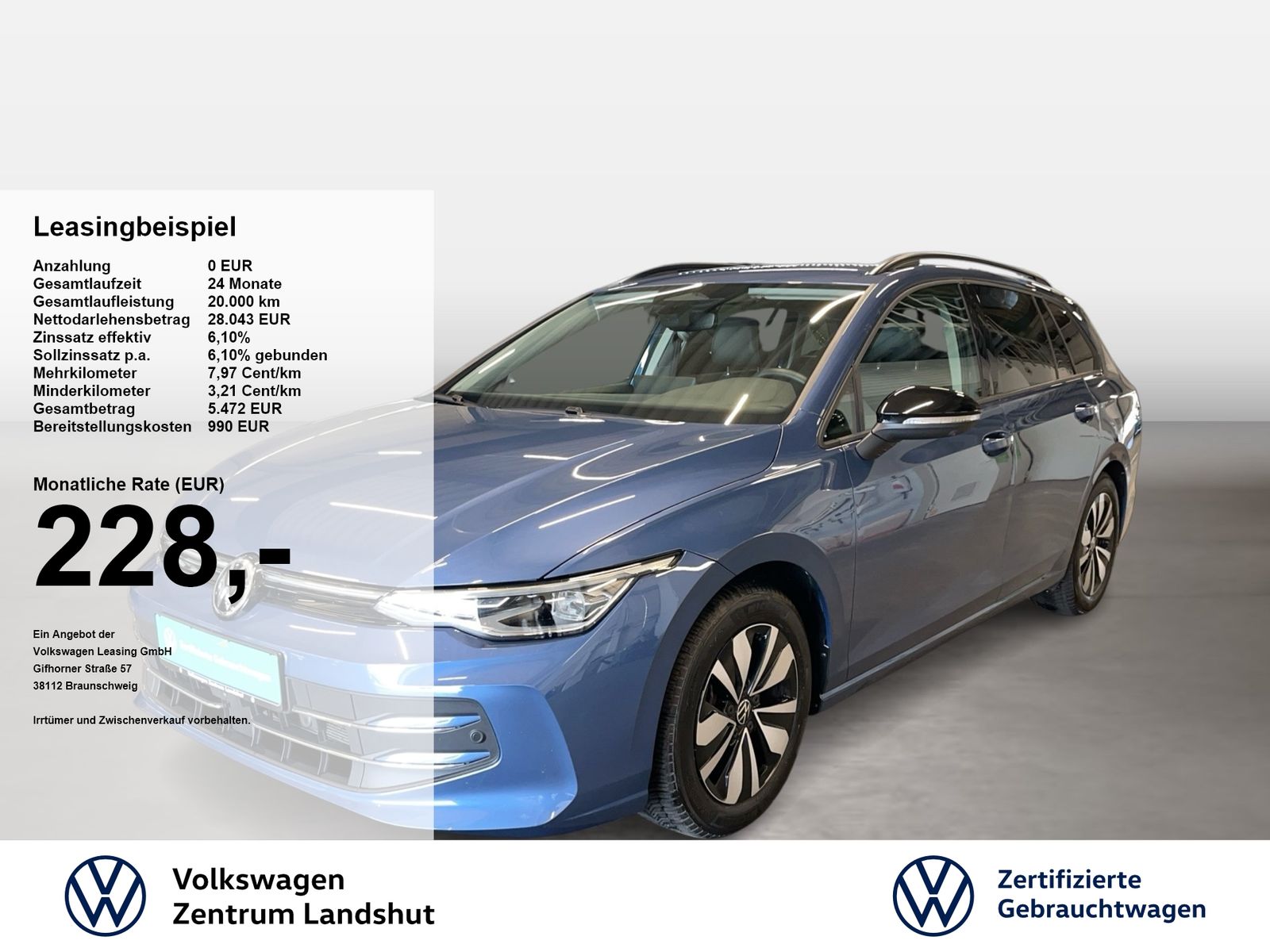 Volkswagen Golf Variant VIII 2.0 TDI DSG Life Goal 360 ACC