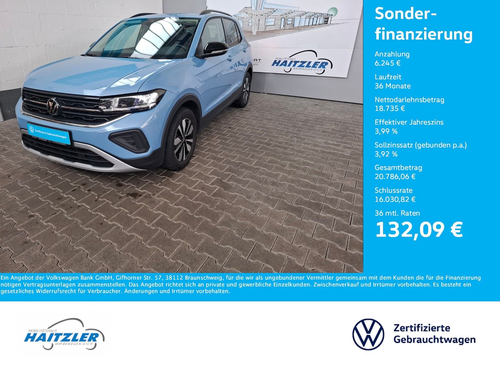 Fahrzeugabbildung Volkswagen T-Cross Goal 1.0 TSI DSG +ACC+LED+Navi+TravelAss
