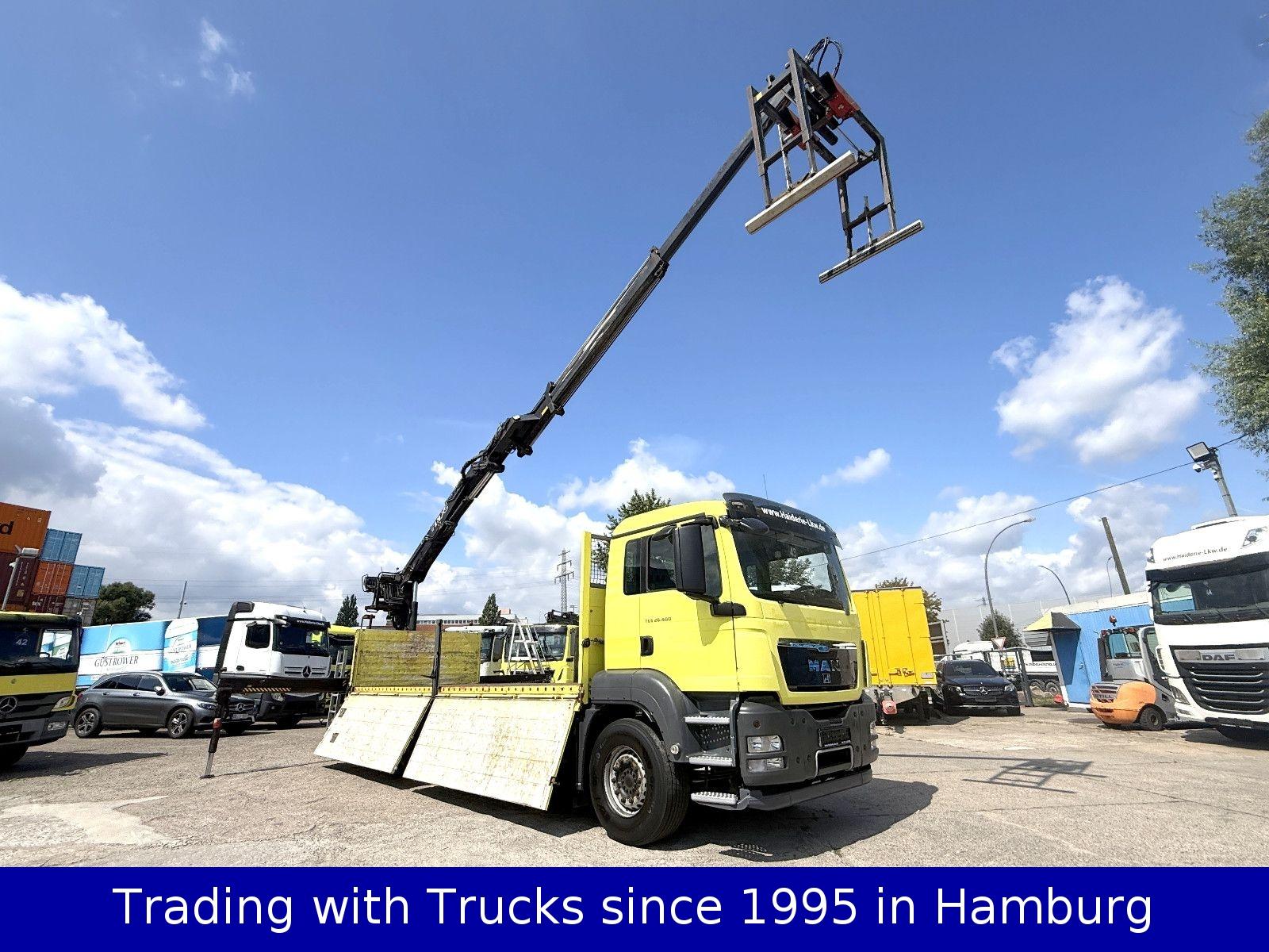 MAN TGS 26.400 6x2 Lift+Lenkachse Baustoff Hiab 166K