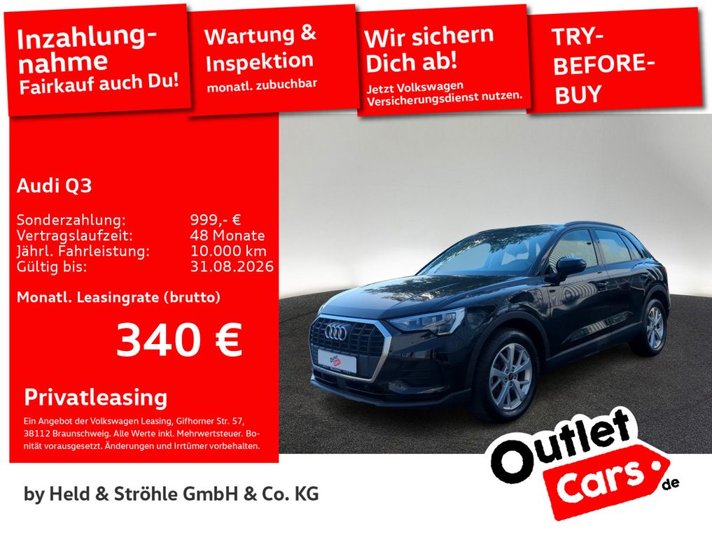 Abbildung Leasingangebot Audi Q3 45 TFSI e LED NAV PDC SHZ EL-HECKKL. VIRTUAL