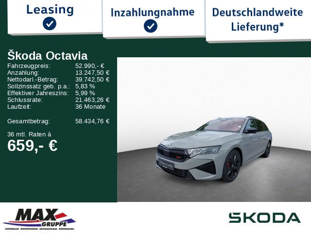Octavia Combi RS 2,0 TSI 195kW 360°+PANO+HUD+LED
