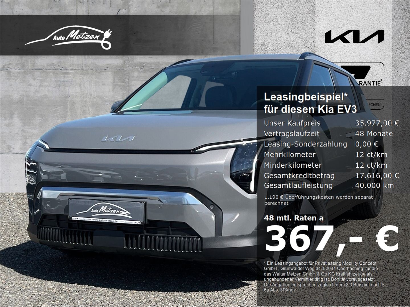Kia EV3 58,3-kWh Earth MY26 P3/P4/P5
