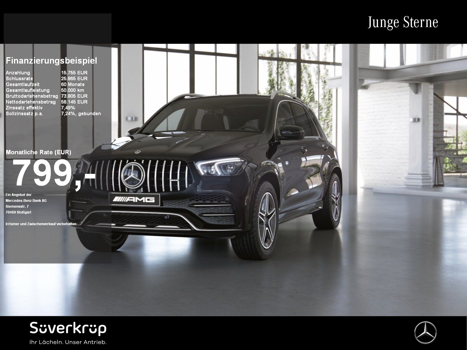 MERCEDES-BENZ GLE 53 AMG 4M+ Pano HUD 360 AHK Distr Sitzklima