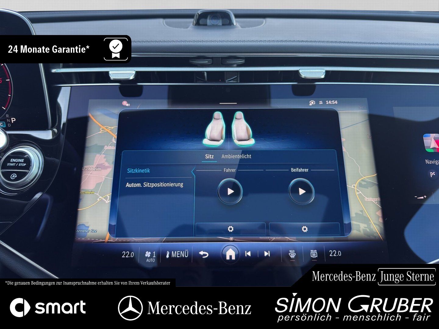 Fahrzeugabbildung Mercedes-Benz E 220 d AMG Superscreen Pano Burm Night 360° 20"