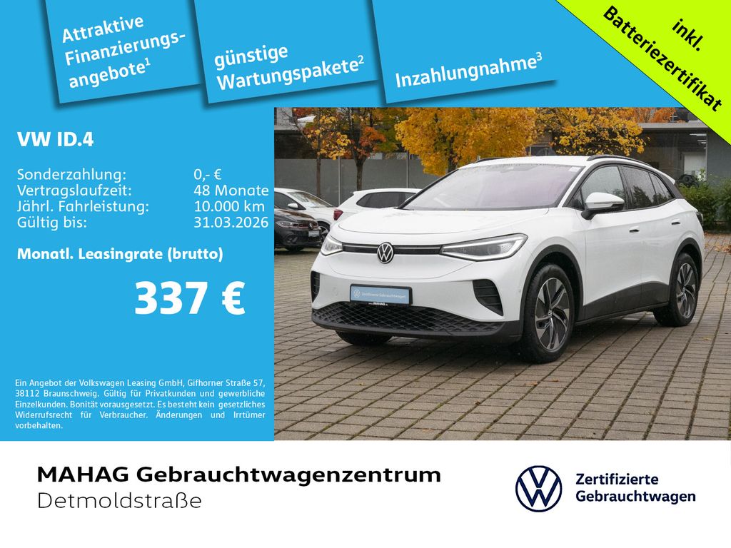 Volkswagen ID.4 Pure 125kW WärmePu NaviPro IQ.LIGHT Kamera