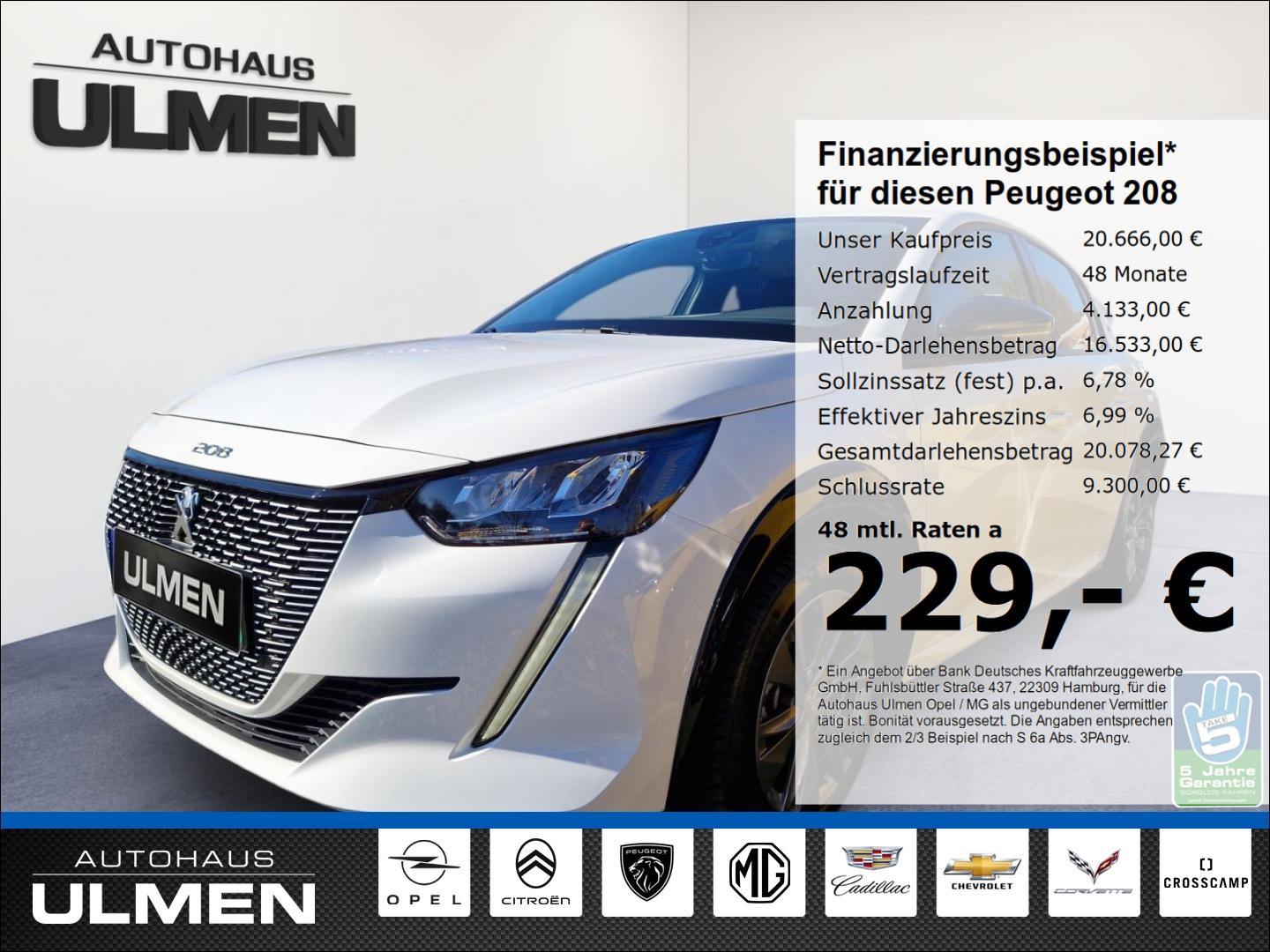 Peugeot 208 e- Allure Pack Allure+ Elektromotor 136 LED 