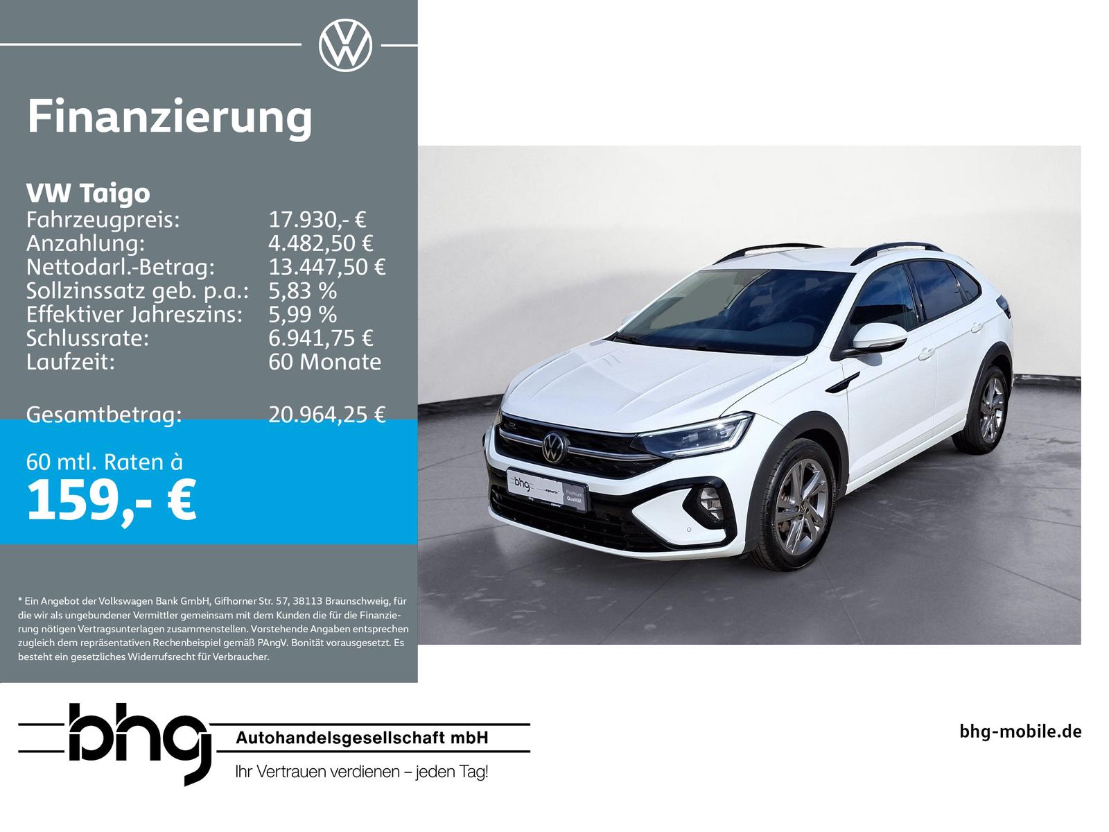 Volkswagen Taigo 1.0 TSI DSG R-Line MatrixLED AppConnect Cl
