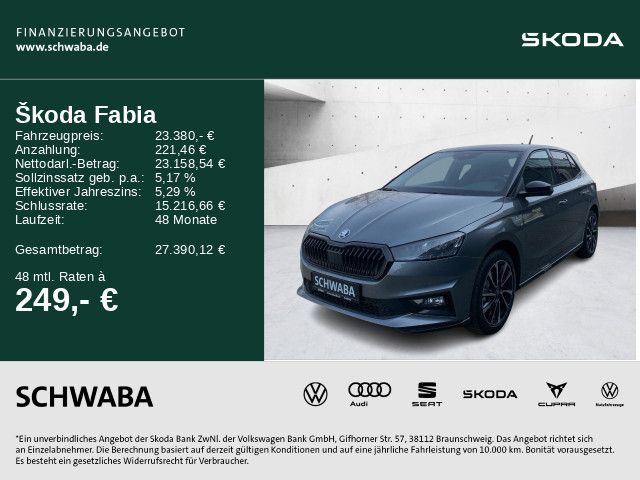 Skoda Fabia Monte Carlo 1,0 TSI *ACC*LED*SHZ*17"* imagem 2