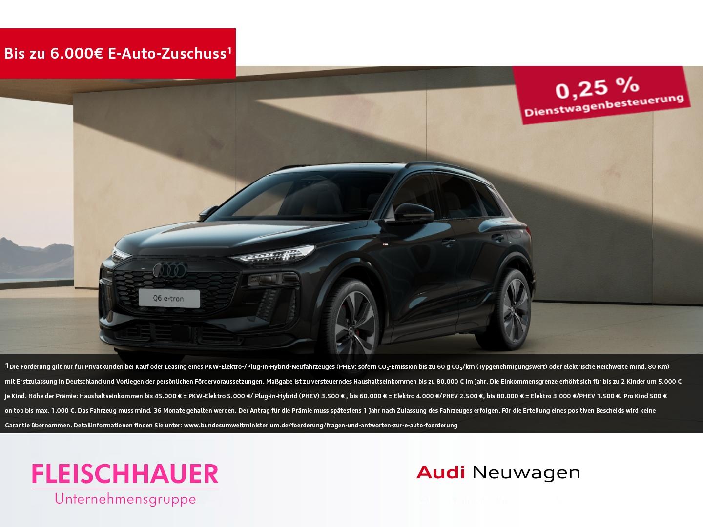 Audi Q6 e-tron performance SUV S line business PANO H