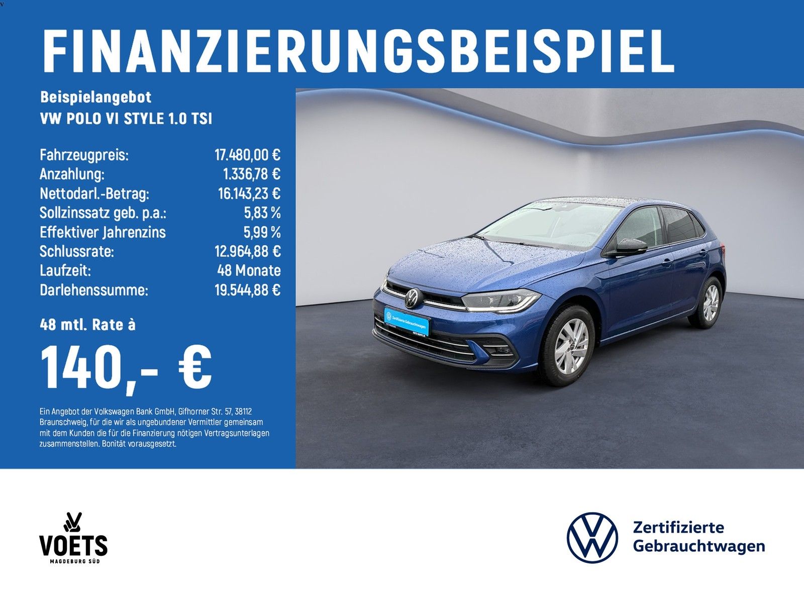 Volkswagen POLO VI STYLE 1.0 TSI IQ-LIGHT+NAVI+IQ.DRIVE+LM+