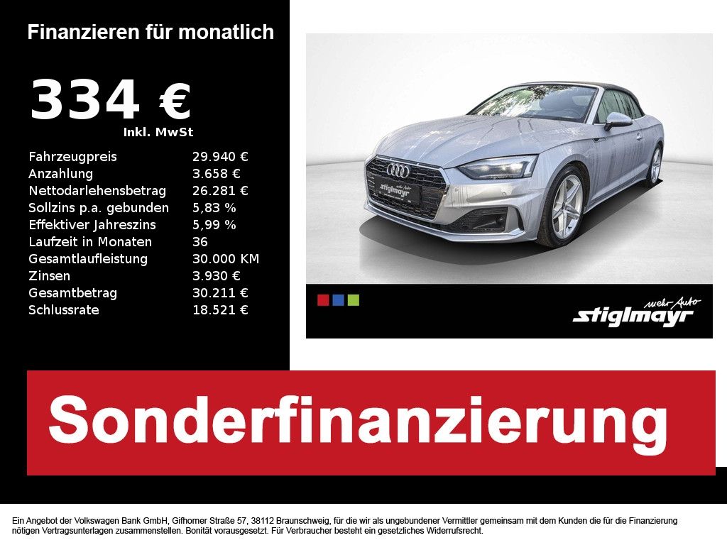 Audi A5 Cabriolet Advanced 40 TFSI S-tronic KAM NAVI foto 1