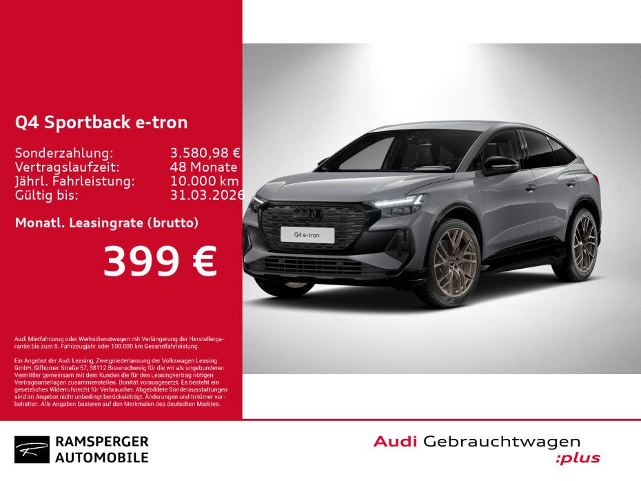 Audi Q4 Sportback 45 S line Matrix ACC HuD AHK Kamera