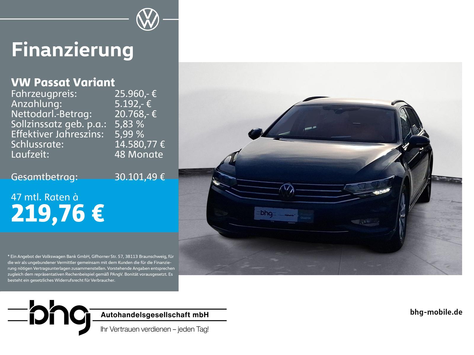Volkswagen Passat Variant 2,0 TDI SCR DSG