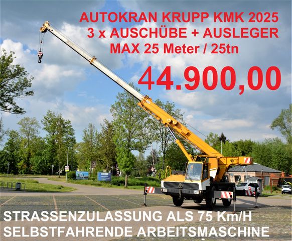 Inne AUTOKRAN KRUPP KMK 2025 4x4 ALLRAD MOBILKRAN 25t