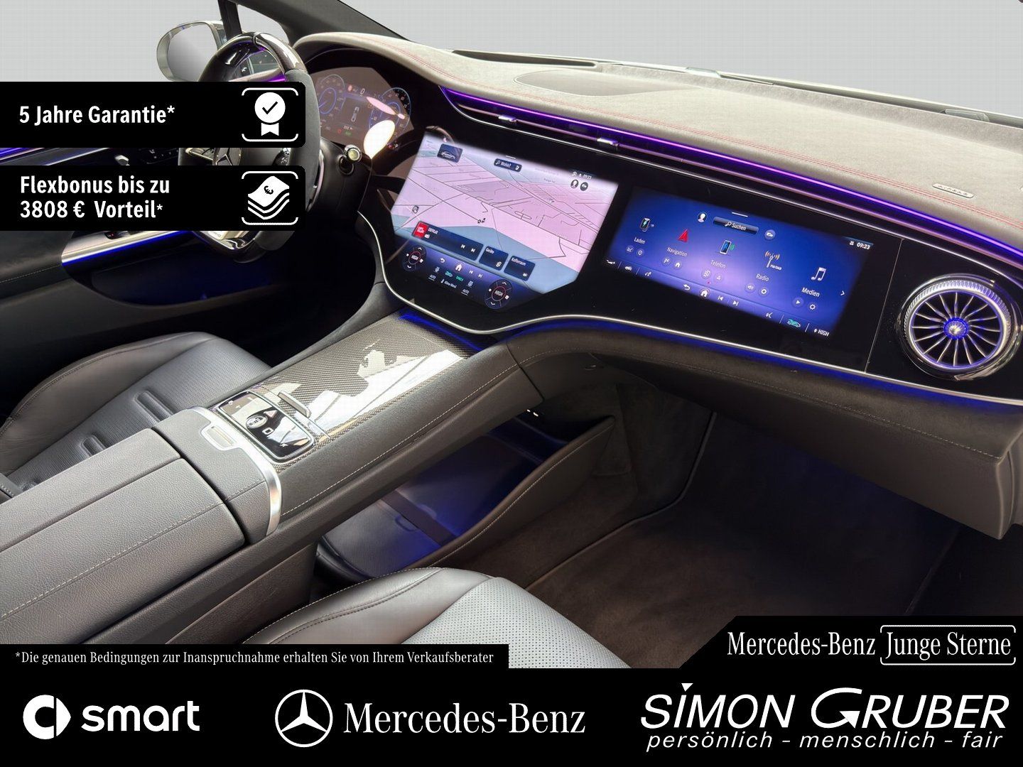 Fahrzeugabbildung Mercedes-Benz EQE 43 4M AMG Hyper Pano HUD Massage Md2025