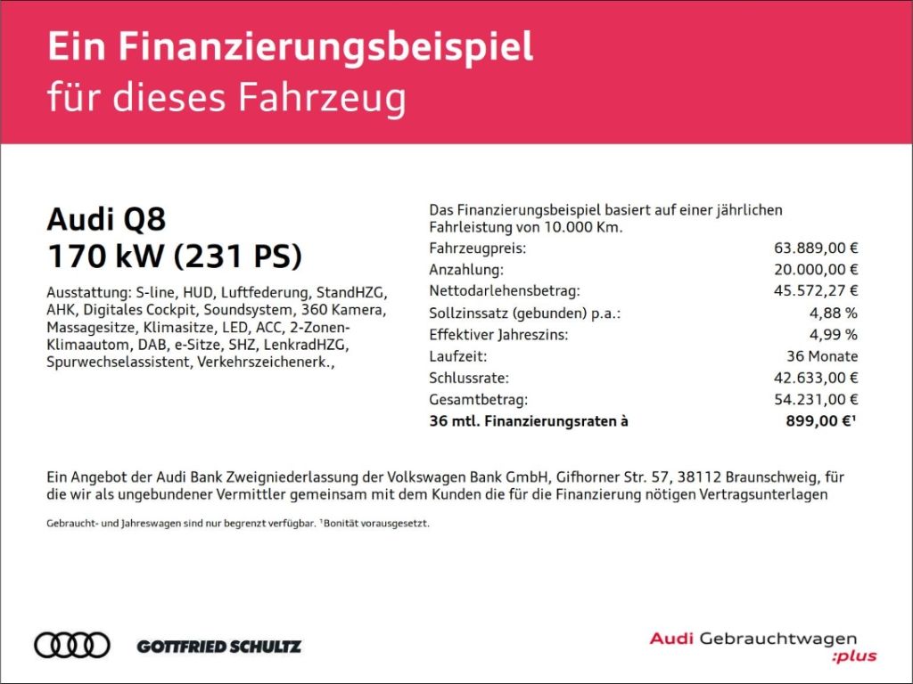 Audi Q8 45 TDI S-LINE ACC HEADUP AHK MATRIX KAMERA foto 2