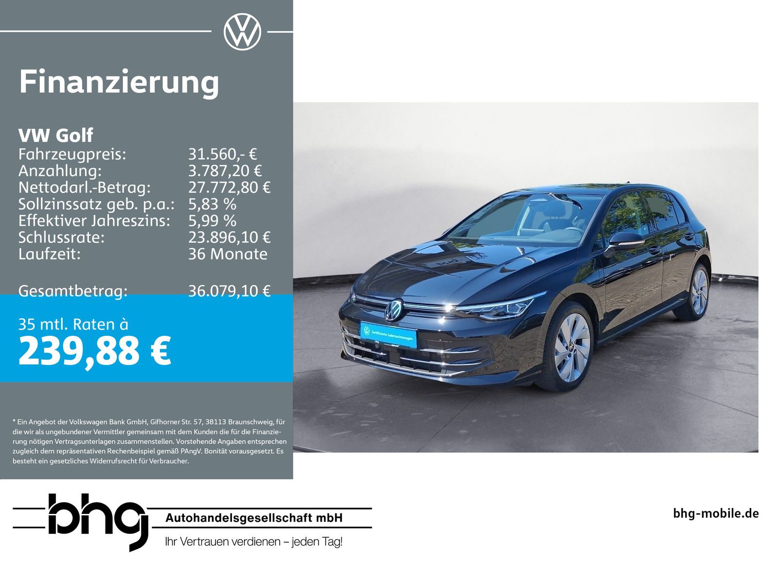 Volkswagen Golf 1.5 eHybrid DSG Goal #LED #AREA-VIEW #TRAVE