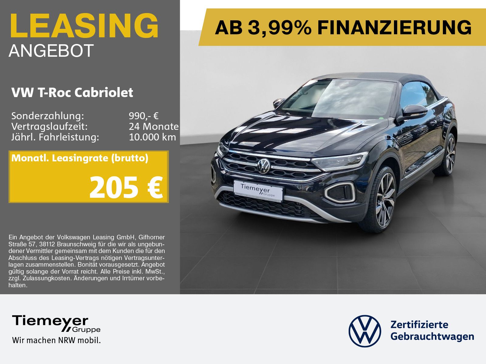 Volkswagen T-Roc Cabrio 1.0 TSI STYLE LM19 MATRIX NAVI