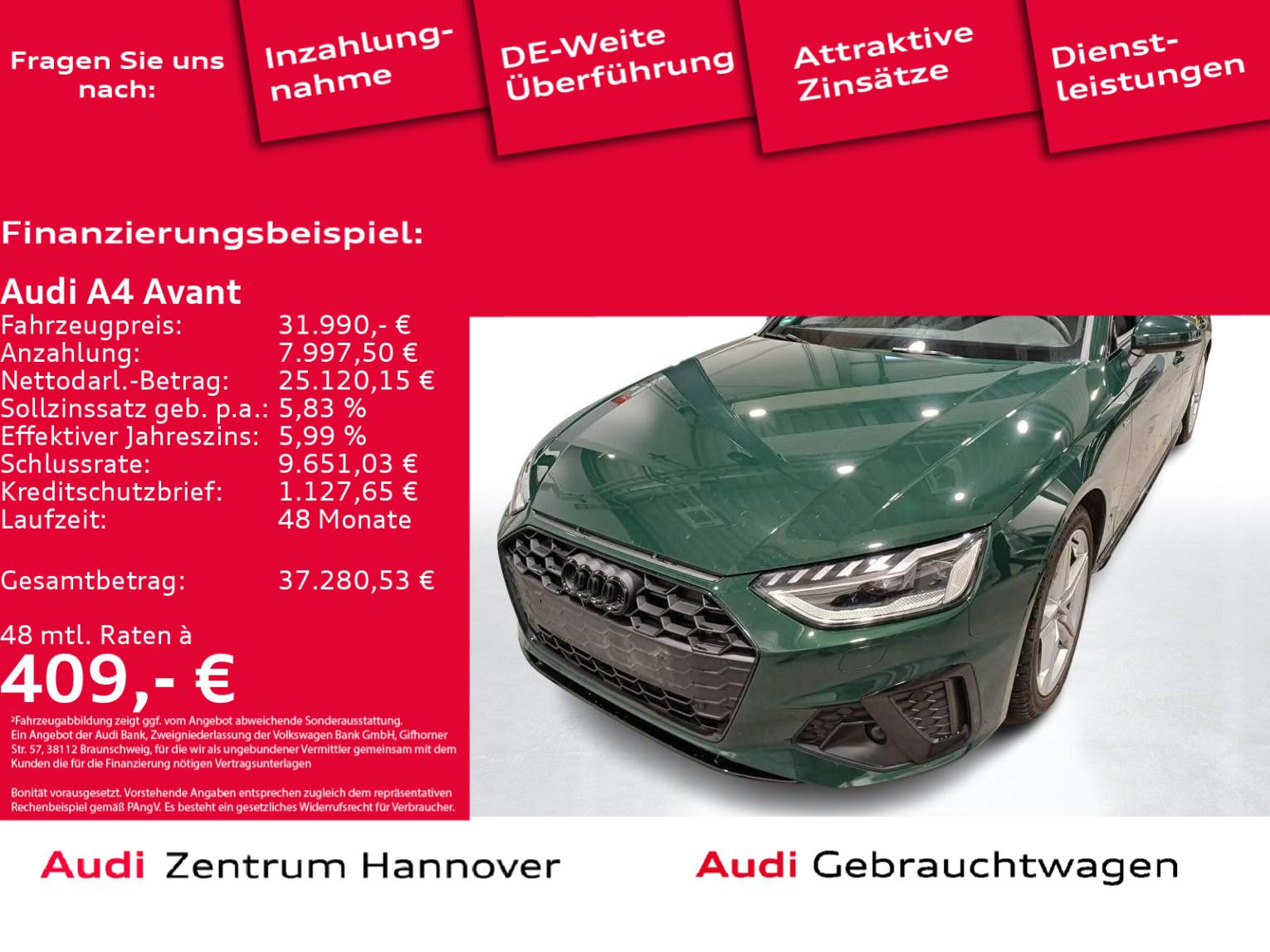 Audi A4 Avant S line 35 TFSI S line AHK virtual DAB