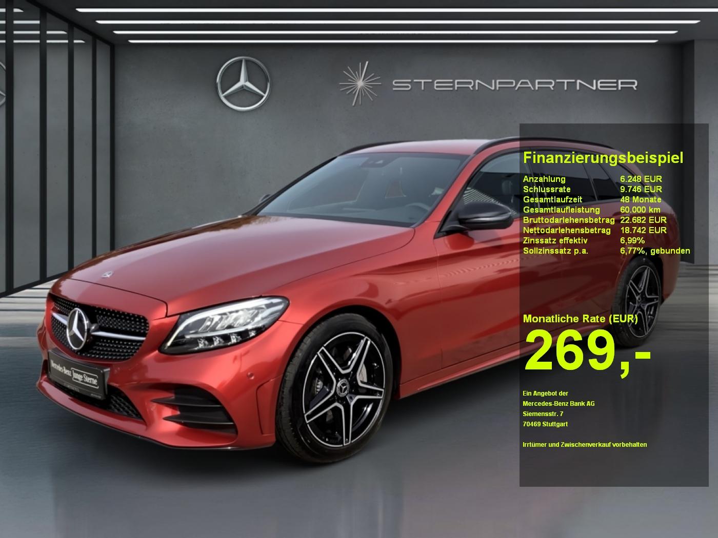 Mercedes-Benz C 300 T AMG+MBUX+Night+Ambiente+CarPlay+KAMERA
