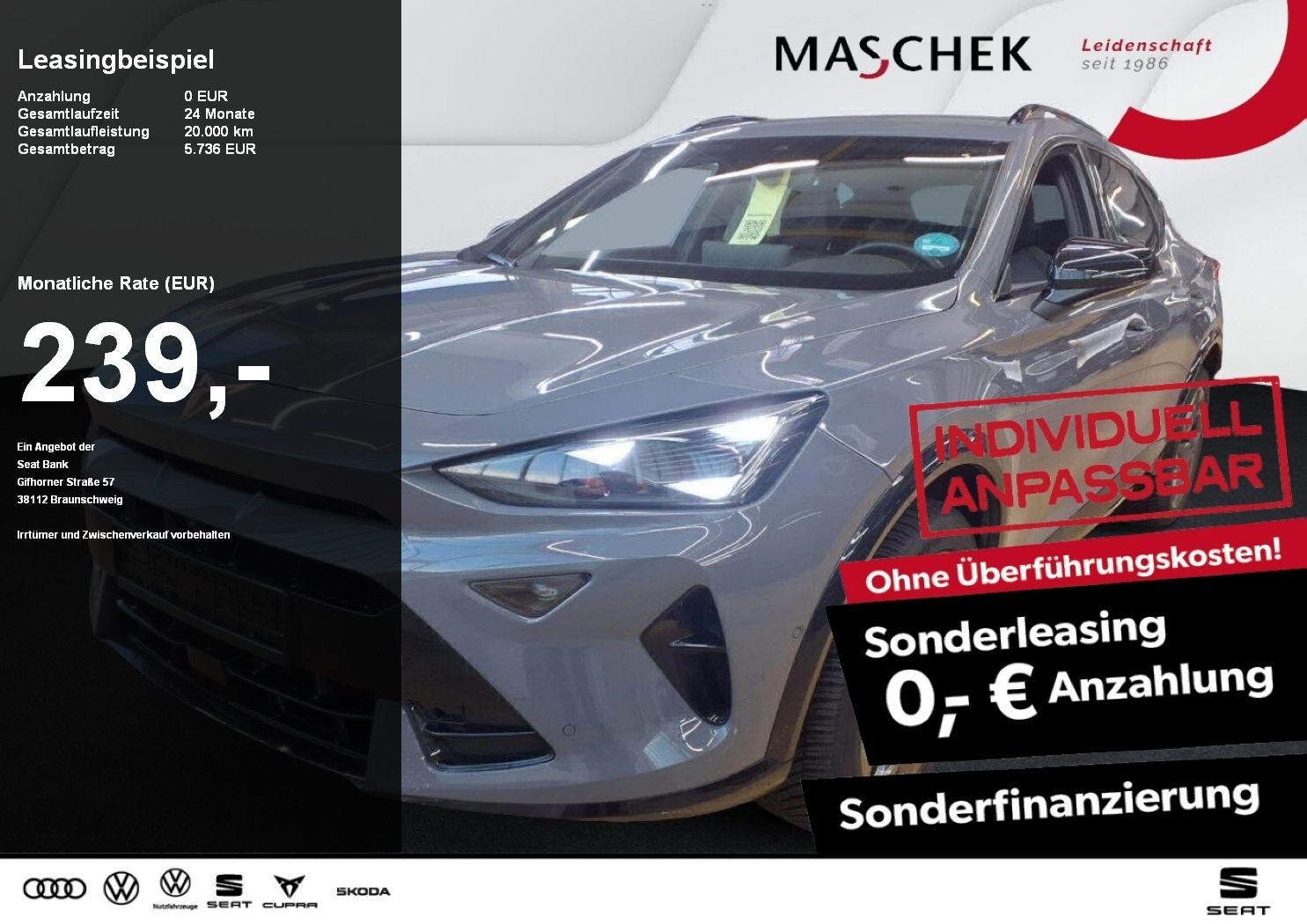 Cupra Formentor Sonderleasing 1.5 eTSI Navi 360°View A