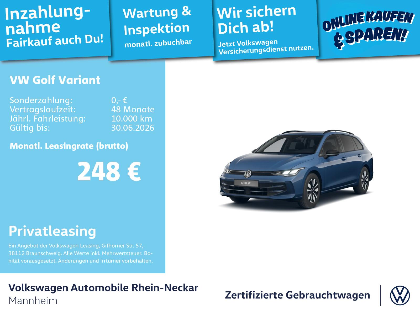 Volkswagen Golf VIII Variant 1.5 TSI GOAL GAR2030 AHK App-C