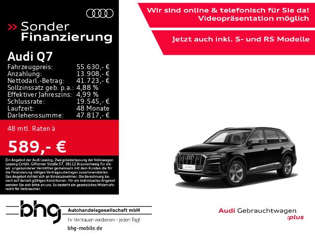 Audi Q7 55 TFSIe quattro S-Line AHK Luftfederung HUD