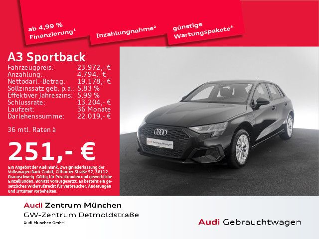 Audi A3 Sportback 40 TFSI e S tronic Virtual/LED/Navi