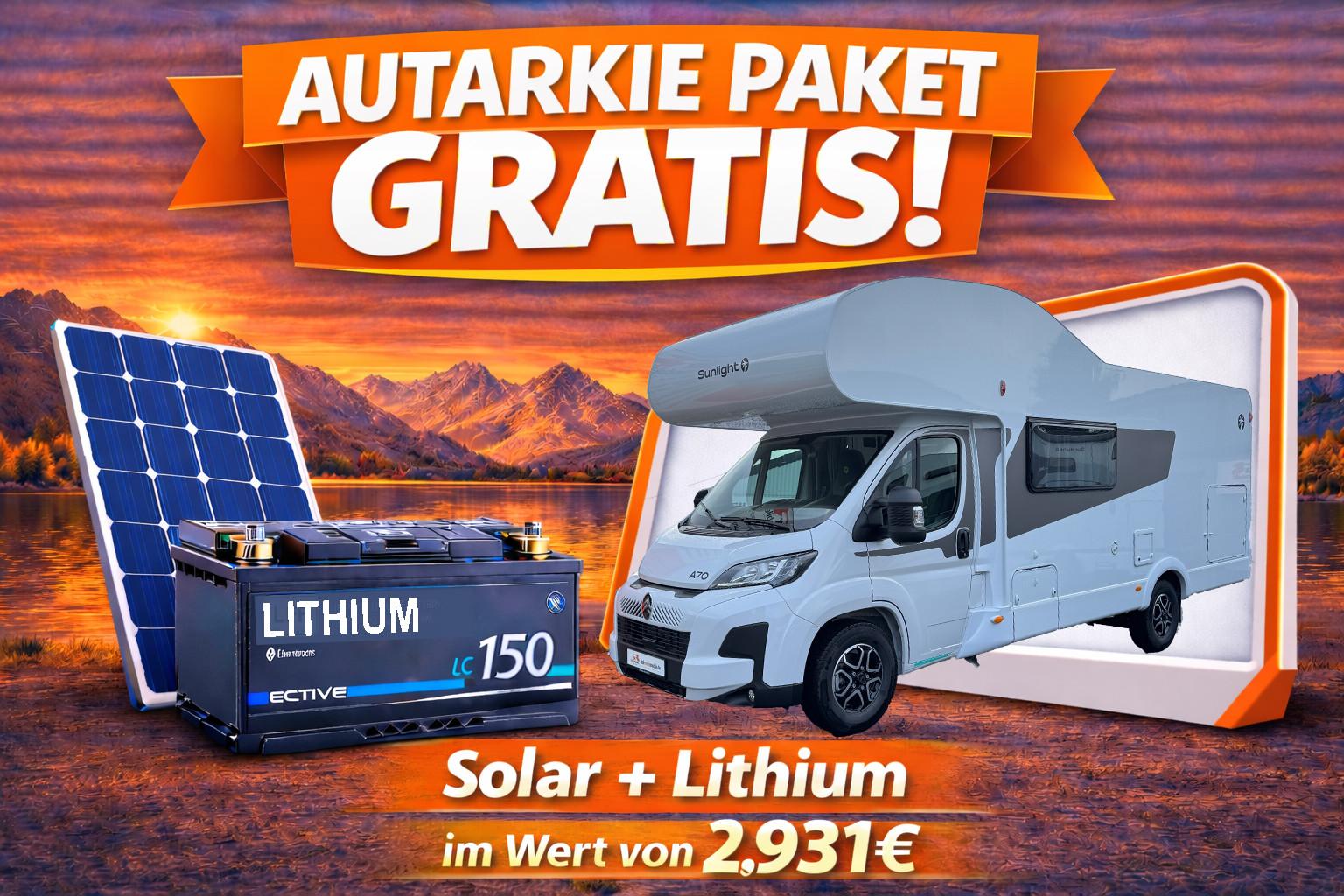 Sunlight A 70, Autom,Navi,Twin RFK,Sat,TV,Markise,