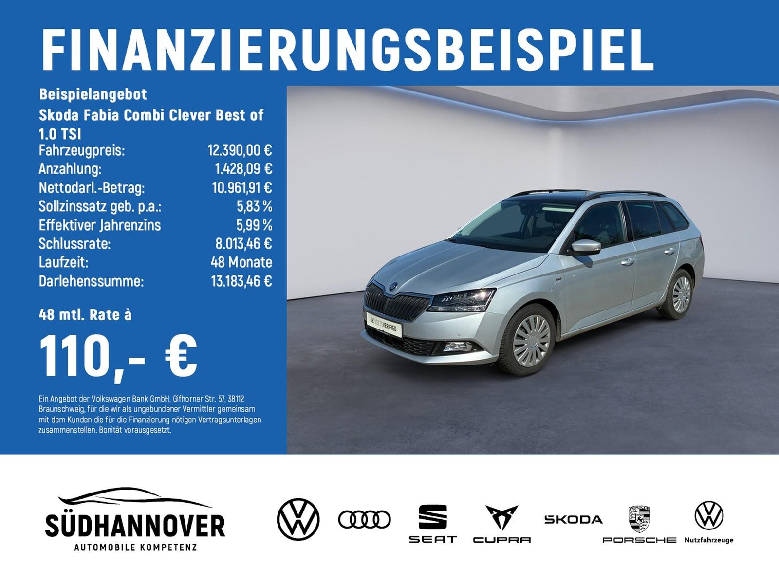 Skoda Fabia Combi Clever Best of 1.0 TSI PANO+LED+PDC